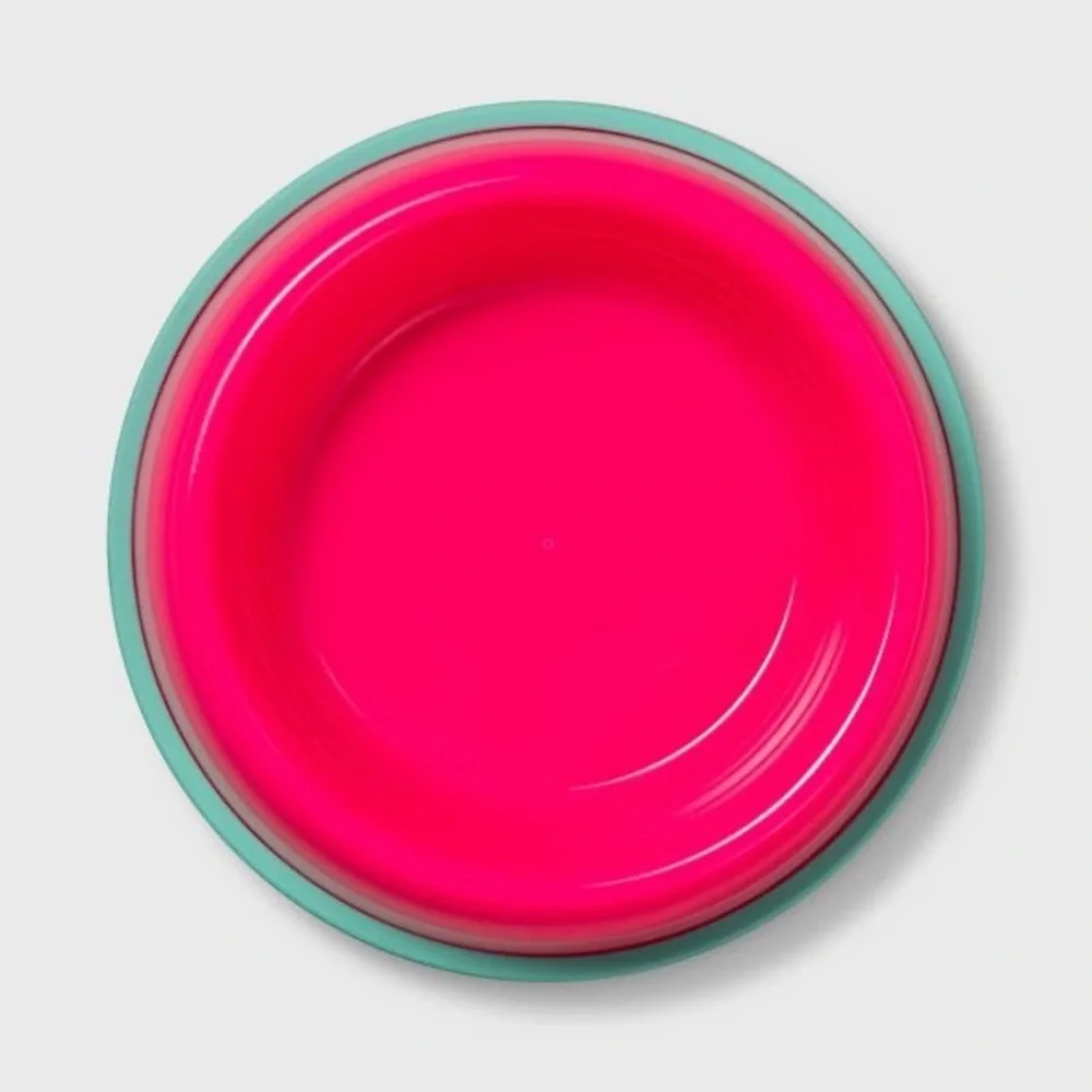 Plastic Dog Bowl Neon Pink Nwt - Picture 2 of 3